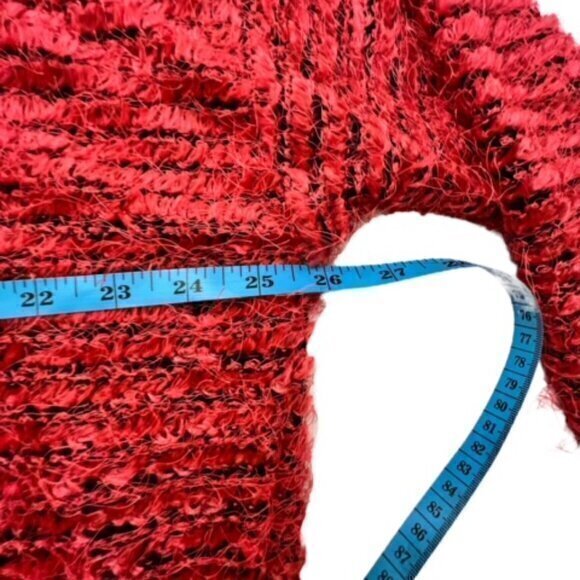 Jones‎ New York PINK Mohair Fuzzy Pull Over Sweater Size Medium Long Sleeve Soft - Picture 10 of 14